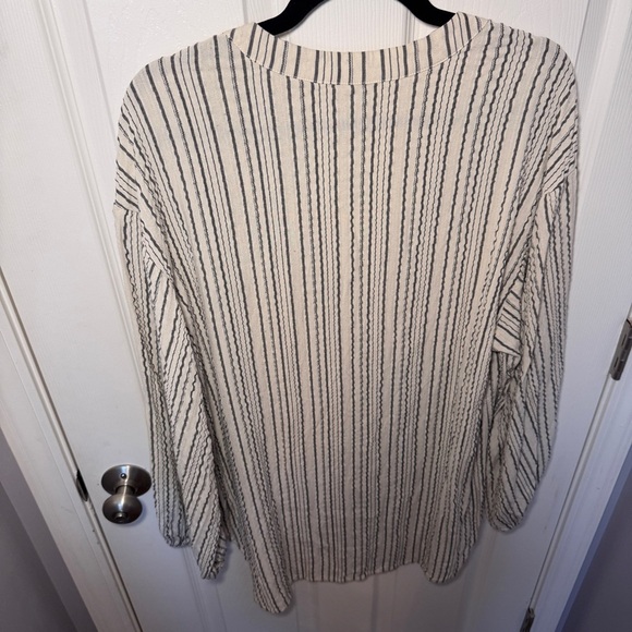 Free People Gray & White Rhythm Of The Night Striped Tunic - Picture 8 of 12